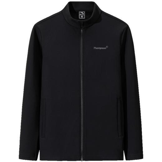 安踏针织立领运动外套男士黑色运动服上衣152541733-3 商品图0