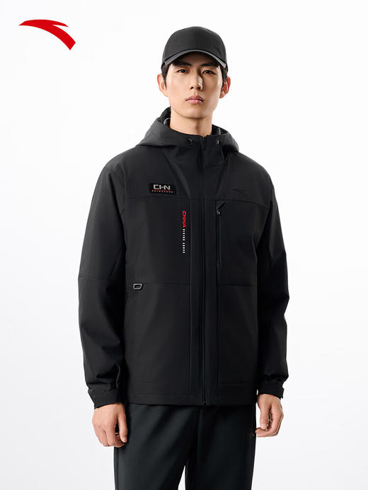 安踏三合一羽绒内胆外套男装冬季新款叠穿运动服两件套152547609 基础黑-3 商品图4