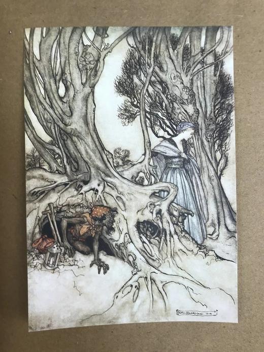 鬼才拉克姆签名本！弥尔顿《酒神之假面舞会》 24幅彩色手工贴图 精装大16开 商品图10