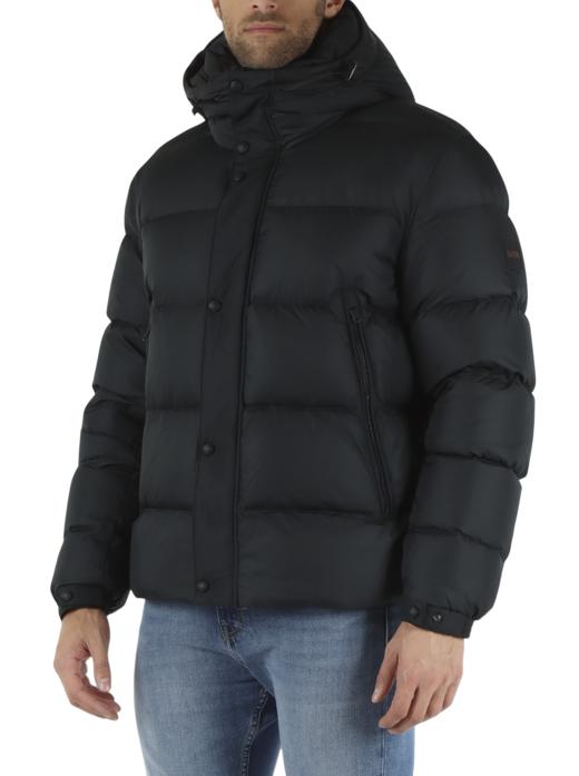 【超惠秒】BOSS 男士连帽徽标贴片绗缝抗寒保暖羽绒服外套12301 商品图4