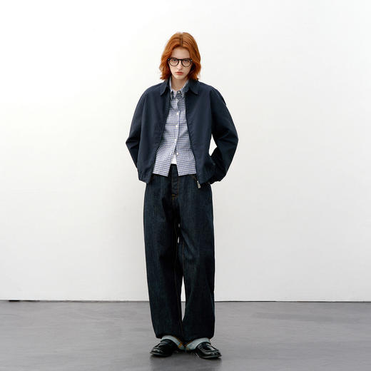 714street美式复古GeekChic撞色夹克2026春季高密双股纯棉外套女 商品图2