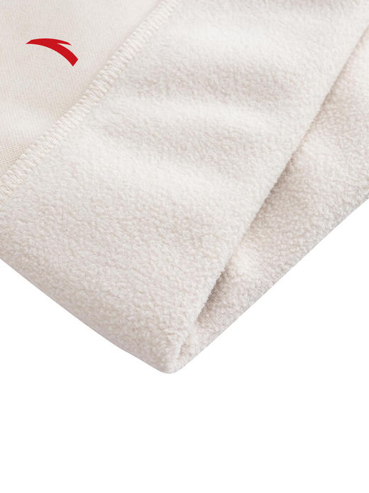 安踏（ANTA）欧文加绒卫衣秋冬新款美式复古羽毛图腾宽松百搭长袖172541711N 泥沙灰 -1 商品图5