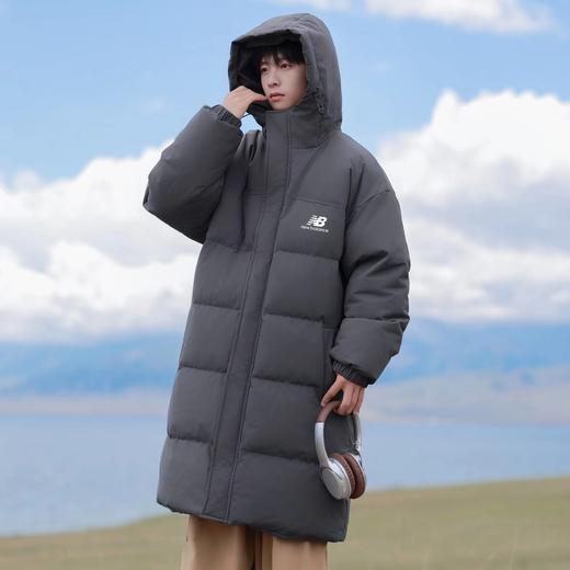 D110776限定冬季中长款纯色连帽羽绒棉服棉衣外套 商品图2