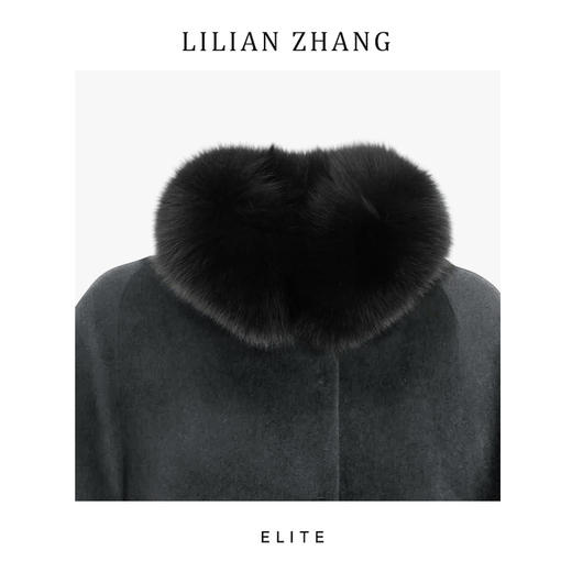 定制—静奢风—温莎雅绒—时尚百搭狐狸毛羊绒秋冬短款斗篷  2506011 商品图2