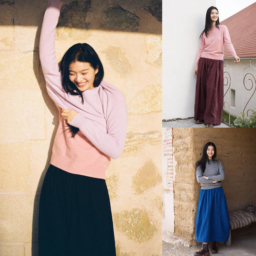 特绽放747朵/调色盘·多色半高圆领宽松显瘦毛衣女打底套头针织衫 商品图2