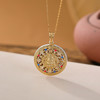 【转运八宝】S999.9足银描金珐琅黄财神八宝罗盘金刚杵回字纹吊坠【CW-DZ06844】 商品缩略图1