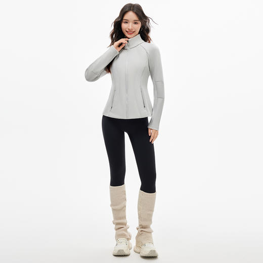 跃牌【安琪拉系列】新款轻薄鸭绒羽绒服女冬季短款修身瑜伽跑步立领运动保暖外套WT8531 商品图4