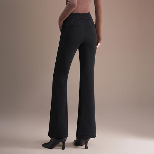 「自」全新升级【铂金会员174/天猫229/差价55】(62045)洛诗琳气质垂坠感喇叭裤2025秋冬新款高腰显瘦加绒长裤女 商品图3