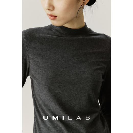 UMILAB｜暖绒*灵芝羊绒混纺 细腻亲肤自发热圆领/半高领T恤BT779W 商品图4