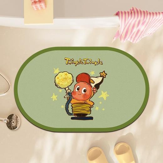 【浴室硅藻泥地垫】吸水防滑速干脚垫 星星人卡通卫生间入户门垫易打理 商品图10