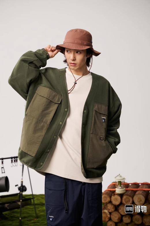 D110762日系全开襟多口袋摇粒绒情侣款外套 商品图10