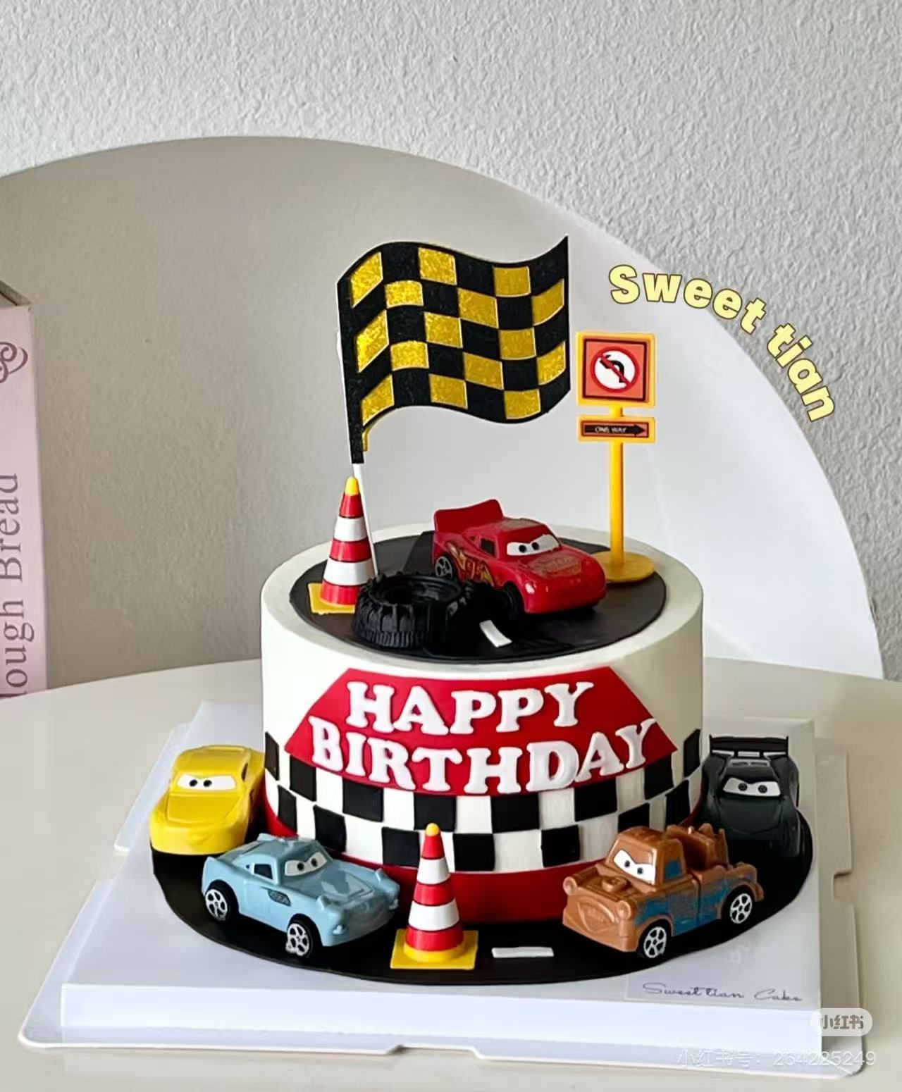 汽车总动员赛车卡通蛋糕-低糖处理无添加