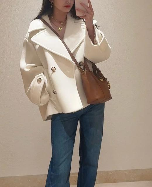 女款短款廓形羊毛呢大衣ba 商品图3