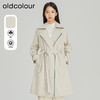 oldcolour春季高级感气质收腰显瘦中长款白色风衣外套女O14047092B 商品缩略图0