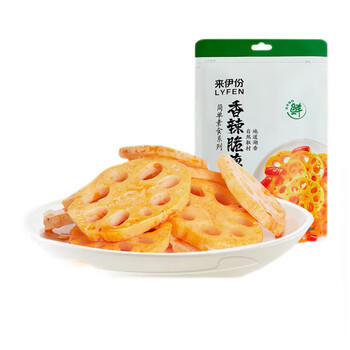 来伊份 脆藕香辣味150g 卤藕藕片 办公室休闲零食 即食小吃小包装 商品图1