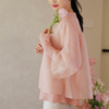 云裳糯茸 100%桑蚕丝妙色罩衫 羊绒羊毛花点纱圆领毛衫 温雅三色 商品缩略图3
