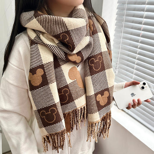 围巾女生冬季百搭2025新款秋冬氛围感爱心款保暖ins高级感潮披肩 商品图5