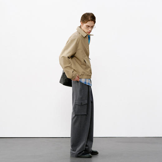 714street美式复古GeekChic撞色夹克2026春季高密双股纯棉外套男 商品图3