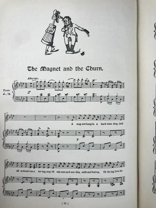 约19世纪末 吉尔伯特与苏利文《萨伏依之歌》乐谱 配插图 漆布精装16开 商品图8