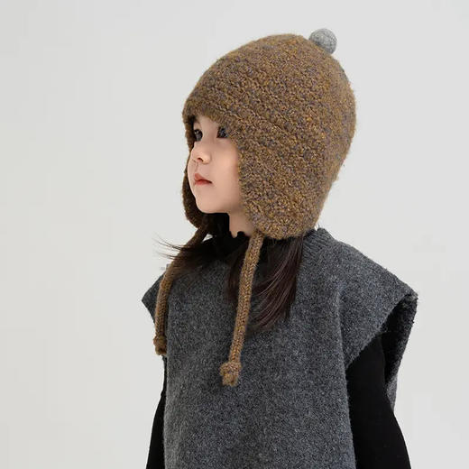 【29.9/顶】儿童帽子秋冬季宝宝针织帽保暖帽男童女童毛线帽护耳帽套头帽防风聚 商品图1