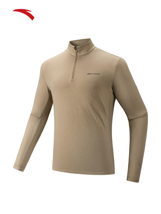 安踏户外露营长T | 防寒男远红外保暖科技抓绒卫衣152546406N-2 商品图0