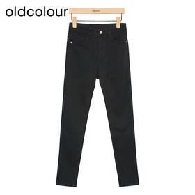 oldcolour黑色牛仔裤冬季新款高腰显瘦修身长款铅笔裤女O41112217