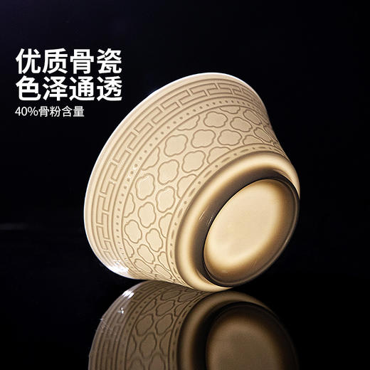 摩登主妇白色骨瓷碗具餐具套装家用2025新款碗盘碟筷乔迁新居礼物 商品图2