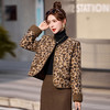 圆领豹纹夹棉，短款上衣时尚外套棉衣HR-YBX8806 商品缩略图0