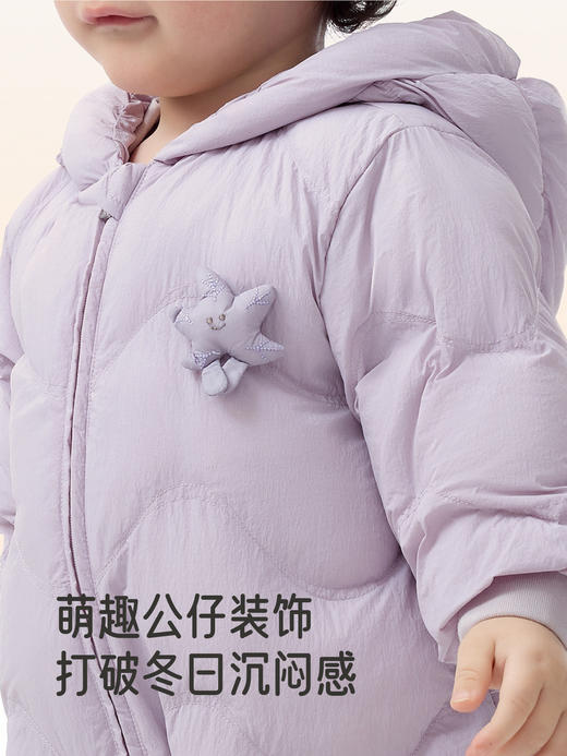英氏婴儿哈衣连帽A类夹棉连体衣爬服冬季保暖新款YRHFJ4R038A 商品图3