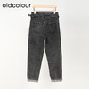 oldcolour欧珂夏季黑色简约时尚休闲日常水洗牛仔长裤女N21113119A 商品缩略图1