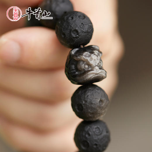 牛首山文创牛首吉祥·黑曜石系列手串男女单圈国风手饰南京纪念品 商品图5