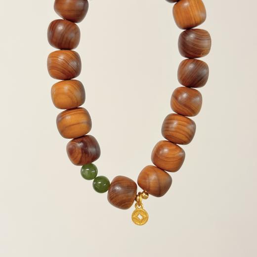 【崖柏铜钱老型珠手串】敦煌小众福泽崖柏铜钱佛珠文玩手串 商品图7