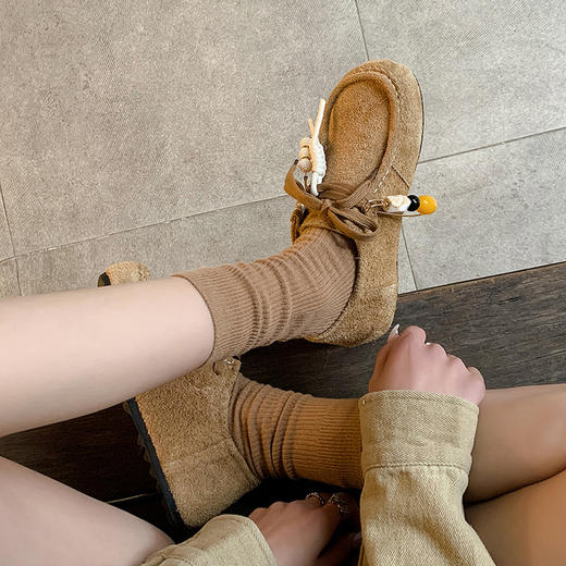 Ech&yolo网红勃肯乐福鞋民族风豆豆鞋AM-3369 商品图6