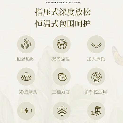 罗莱礼品-雨林蕉影腰颈肩多功能按摩枕 商品图1