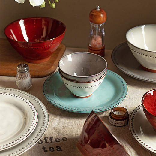 摩登主妇窑变碗盘碟餐具家用2025新款高颜值米饭碗汤面碗盘子餐盘 商品图2