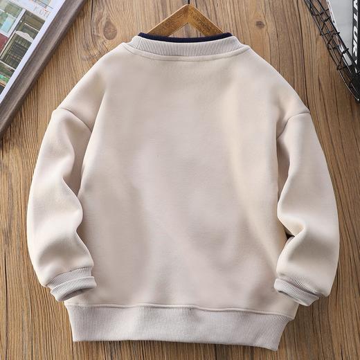 110-170加厚！加绒卫衣刺绣假两件秋冬保暖卫衣 小立领 商品图6