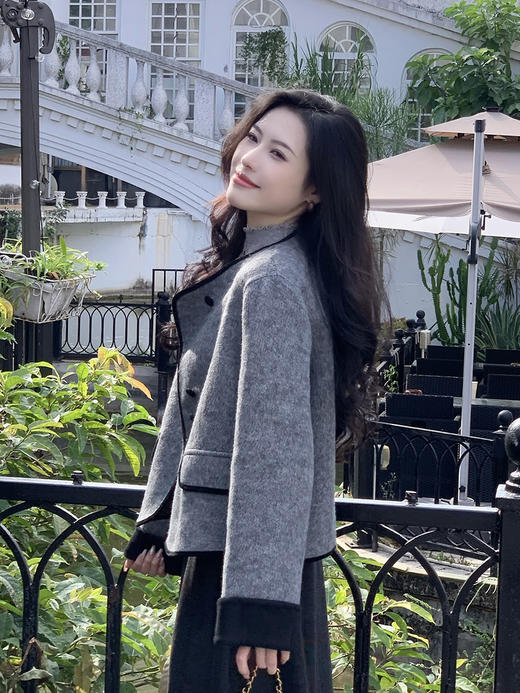 【百图lulu定制】【从容双面呢】澳洲进口 100%美丽诺羊毛 撞色 香风  双面呢 商品图7