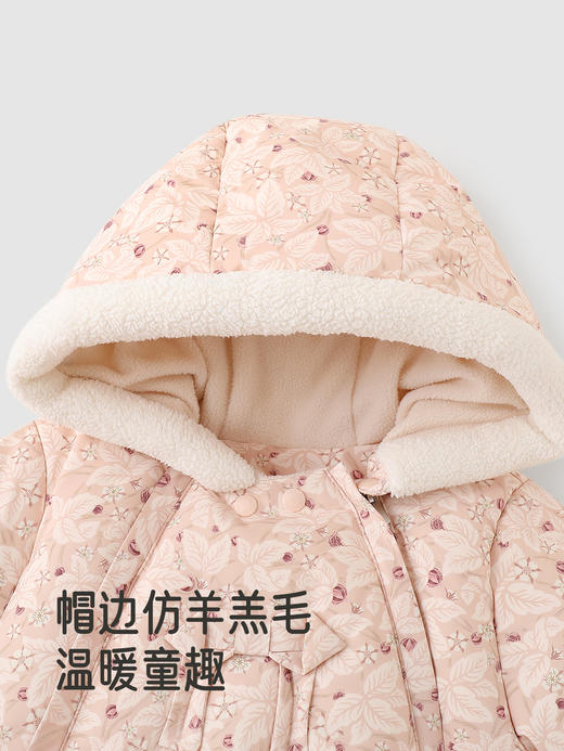 英氏婴儿羽绒哈衣连帽冬季连体衣长袖保暖舒适超韧绒YRHFJ4R039A 商品图4