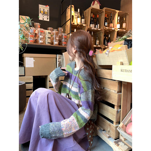 <曾小咸推荐>现货秒杀 ！微信超特价！ 彩色条纹针织衫 日常179.99 立减100 秒杀79.99！！ 紫色半身裙 日常189.99 立减100 秒杀89.99！！ 商品图3