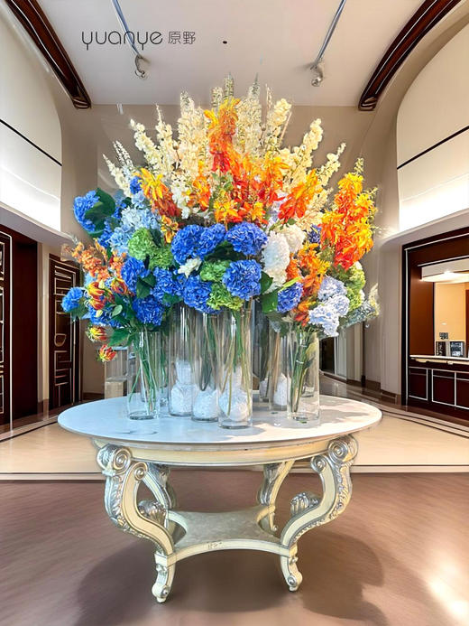 酒店大堂高档仿真花组合摆设件大厅圆桌前台别墅商场新年装饰花 商品图4