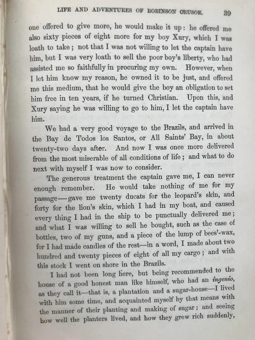 1893年 鲁滨逊漂流记 配多幅插图 漆布精装32开 商品图9