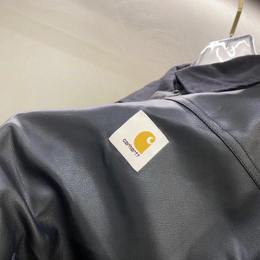 D110759联名款拼接皮革logo翻领皮衣夹克外套 商品图4