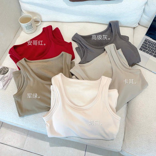 樱花绒带胸垫一体式打底保暖背心-纪念日百货门店同款167896742 商品图5