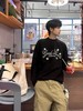 D110751小花标语字母logo情侣圆领长袖T恤 商品缩略图3