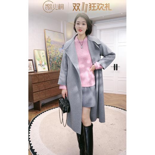 火桐hooton 樱落枝头 银丝花纱山羊绒圆领套头衫82452 商品图1