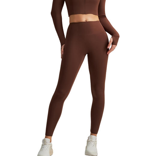 跃牌【安琪拉系列】新款跑步裸感速干健身裤透气紧身运动裤高腰提臀瑜伽裤女CK9111 商品图4