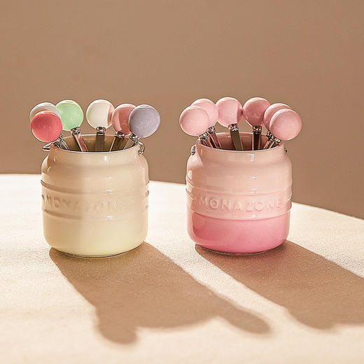 摩登主妇MONAZONE水果叉304不锈钢水果签套装家用甜品叉子收纳罐 商品图0