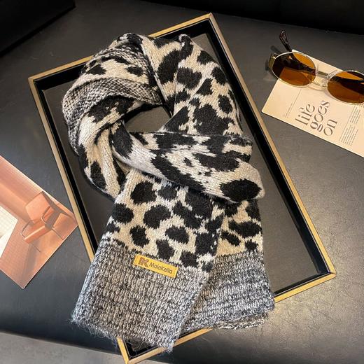 新款辣妹时髦豹纹丝巾披肩围巾氛围感复古女高级感秋冬季纱巾围脖 商品图13