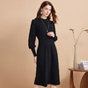 EITIE爱特爱冬季新款100%绵羊毛时尚气质收腰显瘦长袖针织连衣裙7601307 商品缩略图2