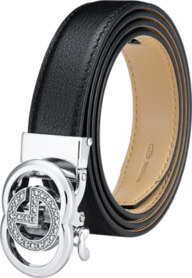 6934002294546 金利来goldlion 【头层牛皮】女皮带女腰带时尚百搭闪钻女士腰带女士皮带节日好礼【100CM】